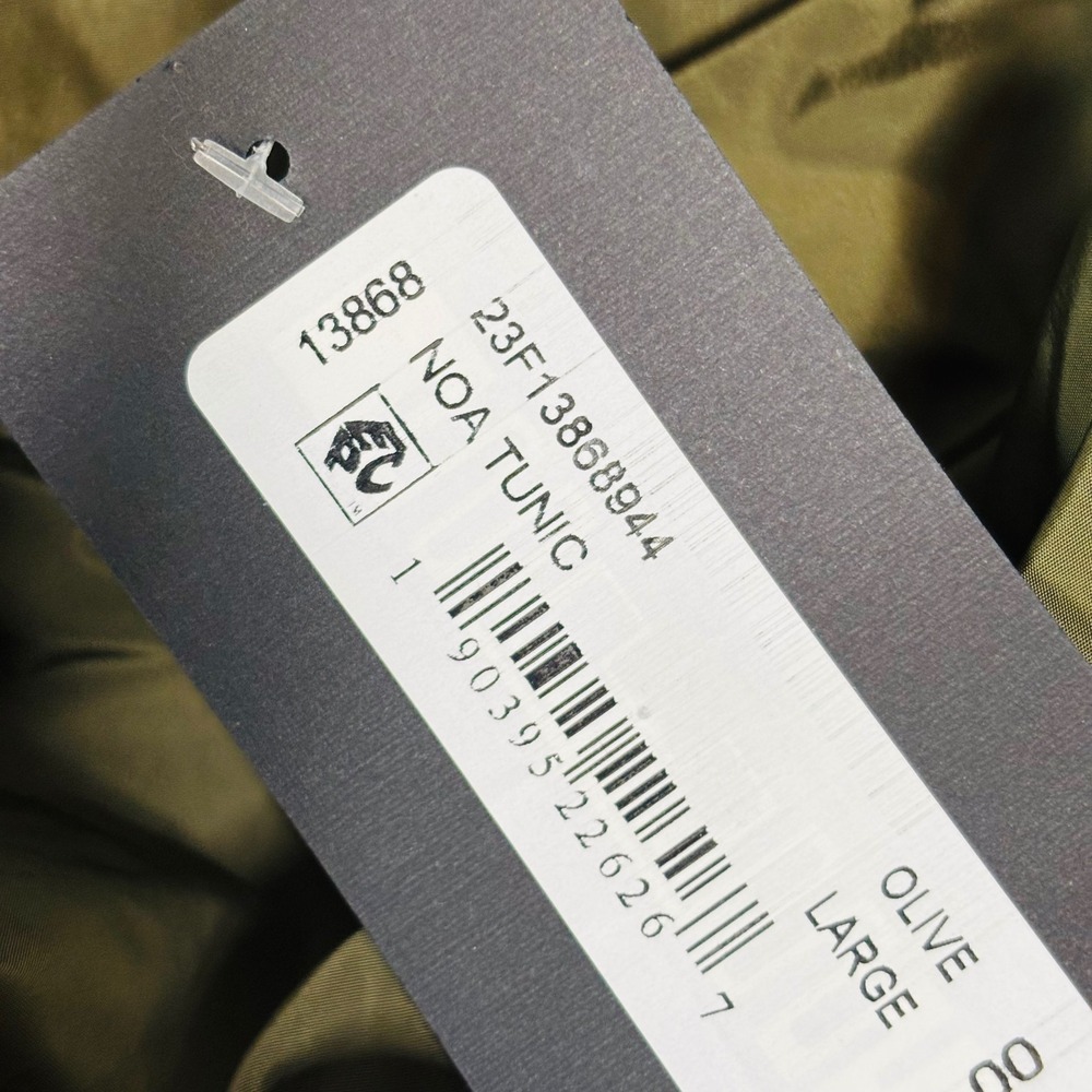 Bryn Walker Olive Green Noa Tunic Sleeveless Cowl Neck Asymmetrical Hem Size L - Picture 8 of 10